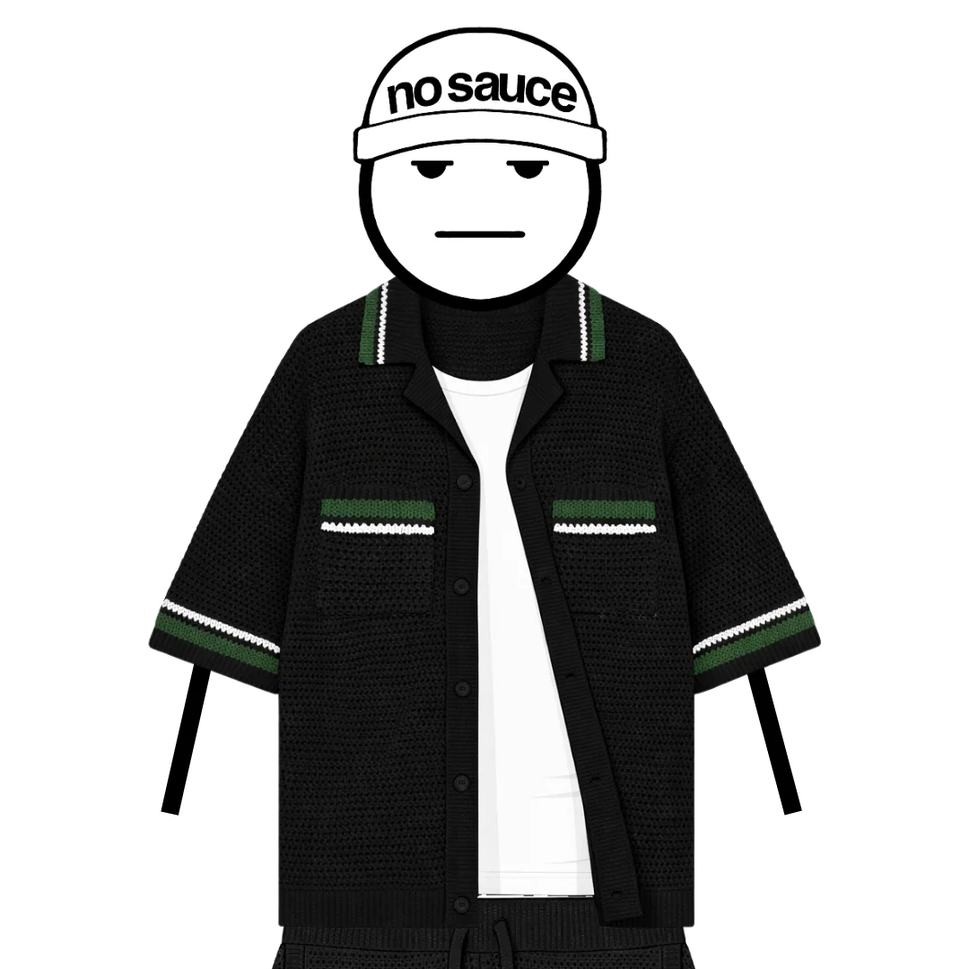 the crochet-knit striped shirt - black