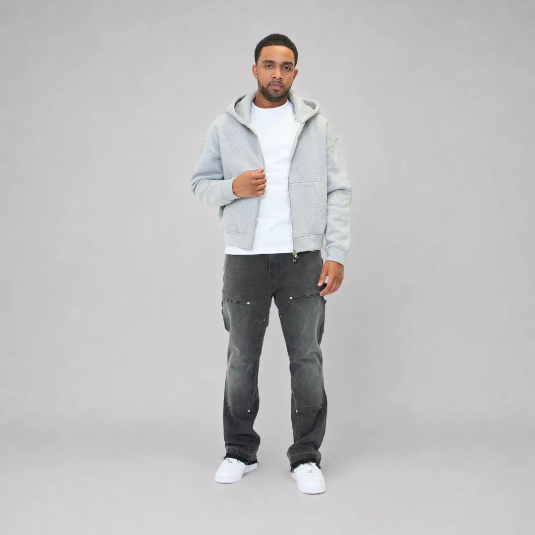 the flared carpenta' jeans - grey - Image 2