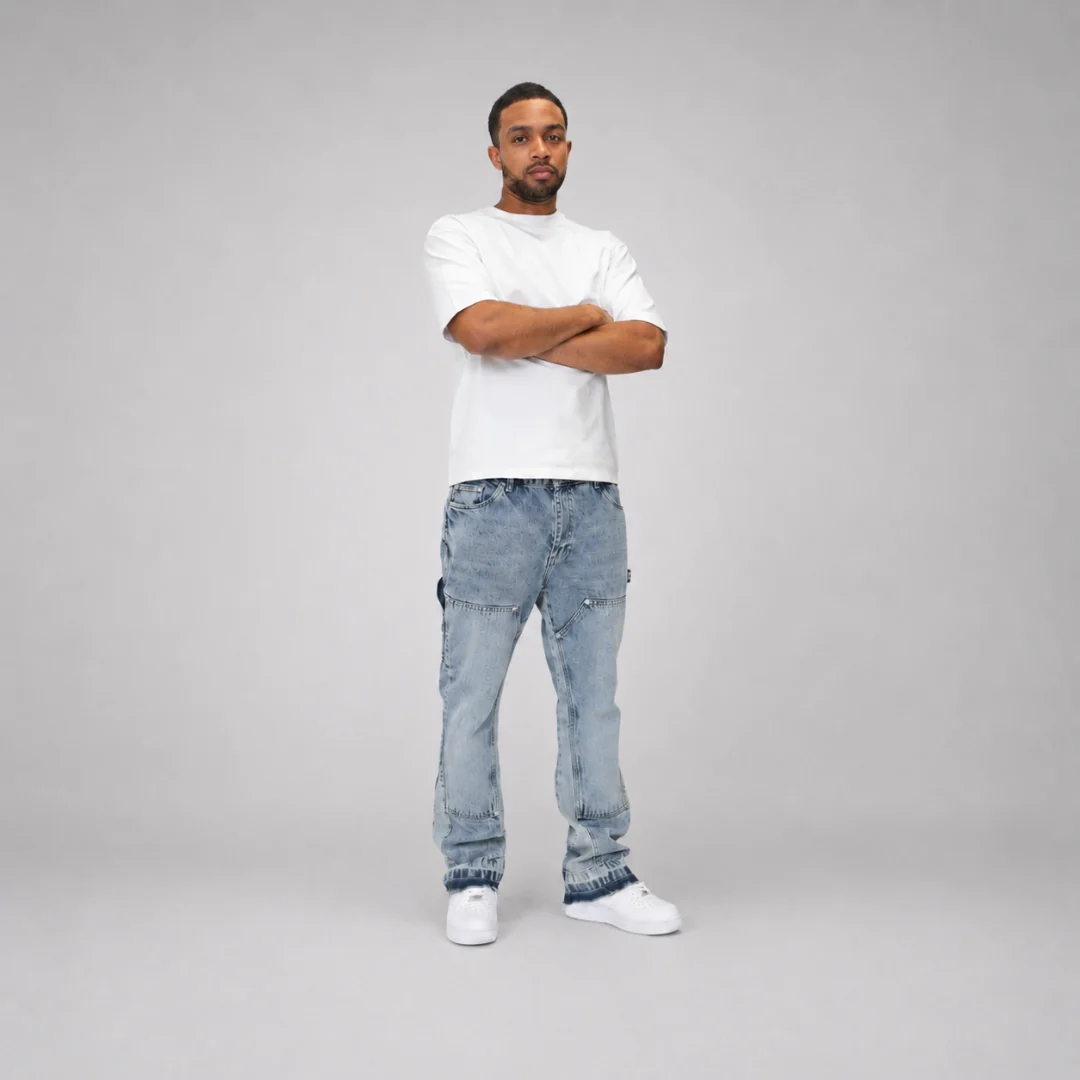the flared carpenta' jeans - light blue - Image 4