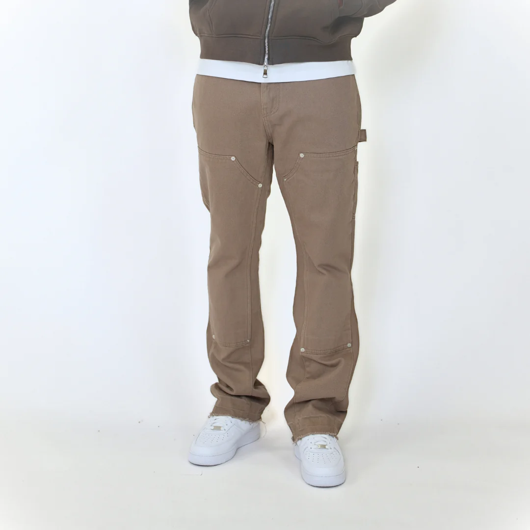 the flared carpenta' jeans - washed brown - Image 5
