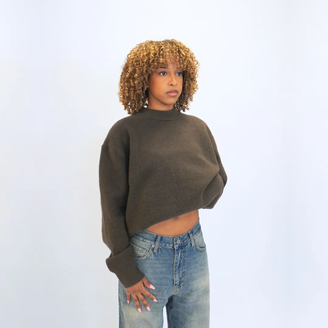 the soft-knit sweata' - brown - Image 6