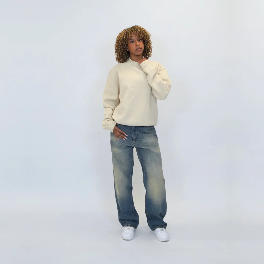 the soft-knit sweata' - creme - Image 8