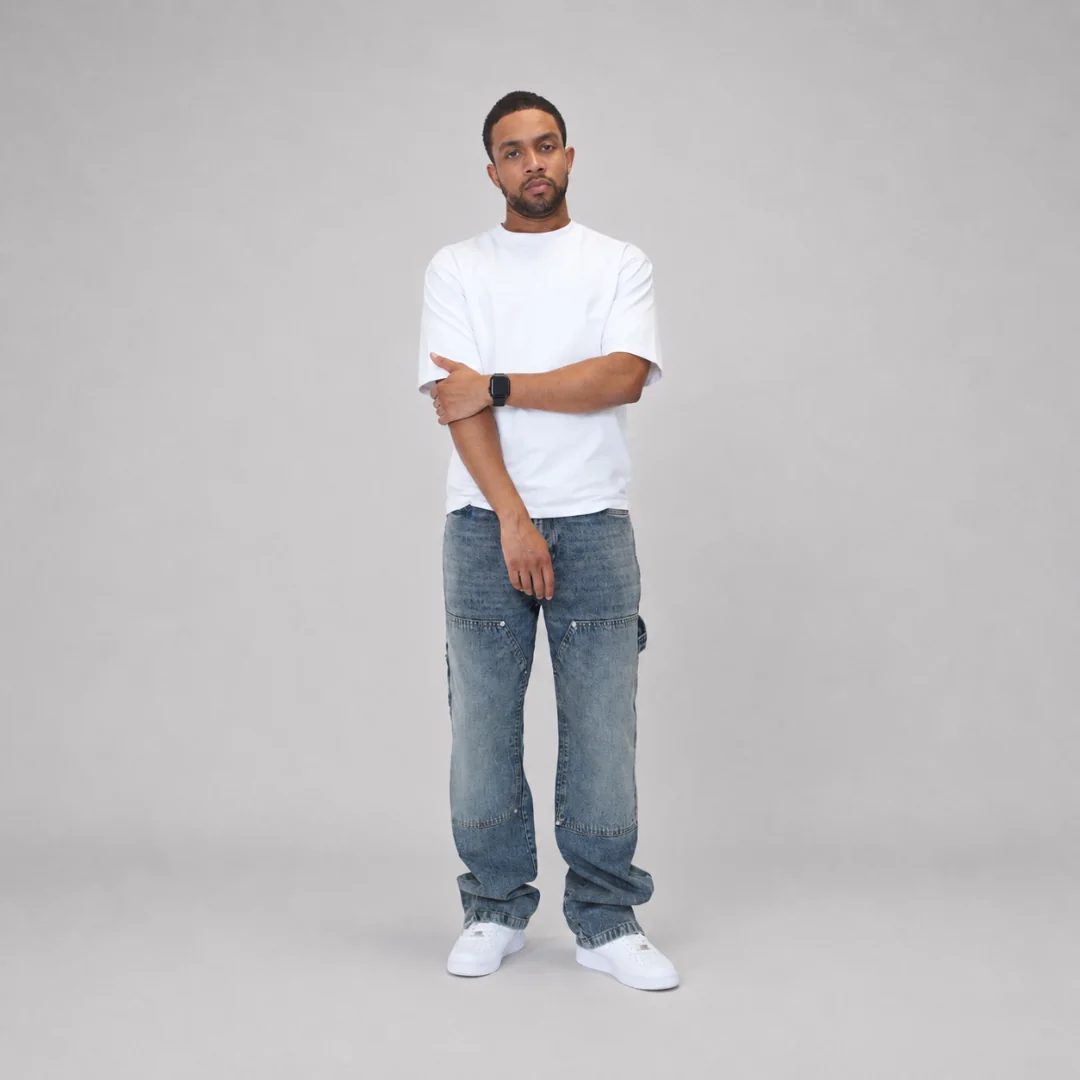 the straight leg carpenta’ jeans - blue - Image 5