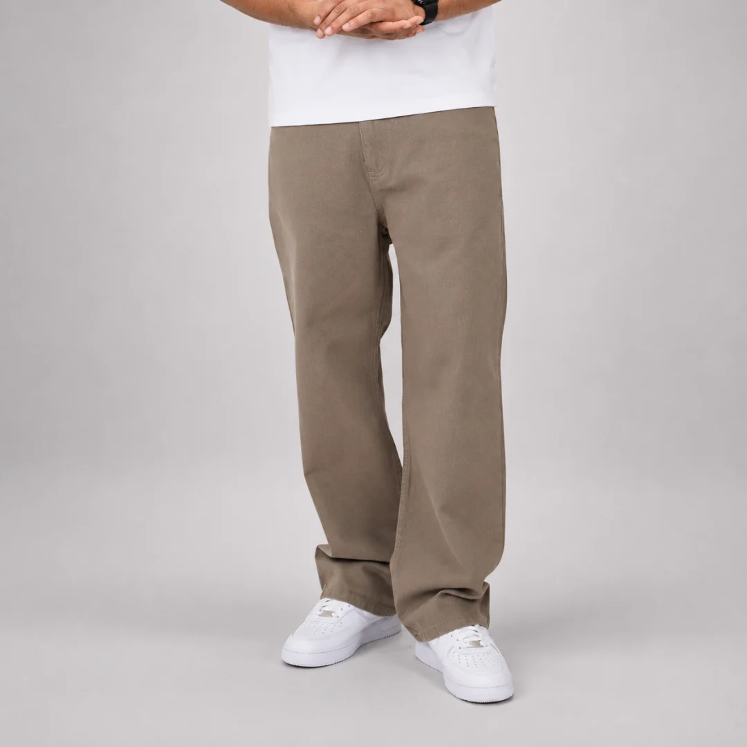 the straight leg jeans - washed brown - Image 4