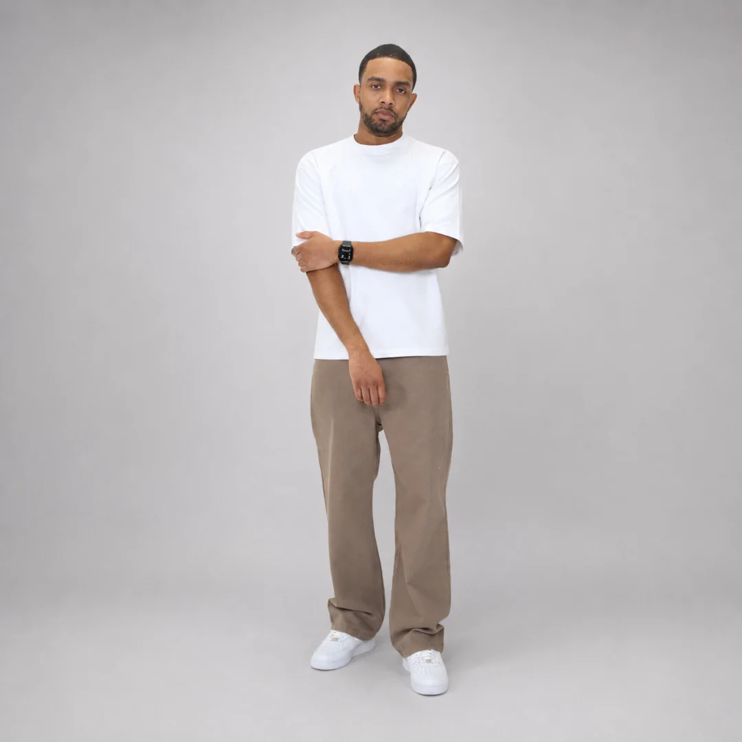 the straight leg jeans - washed brown - Image 5