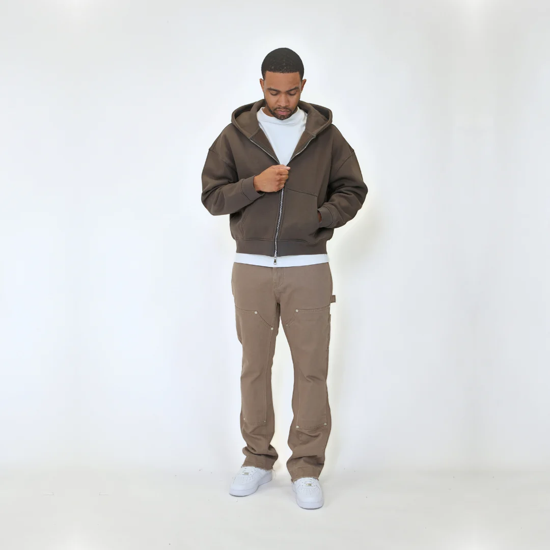 the flared carpenta' jeans - washed brown - Image 4
